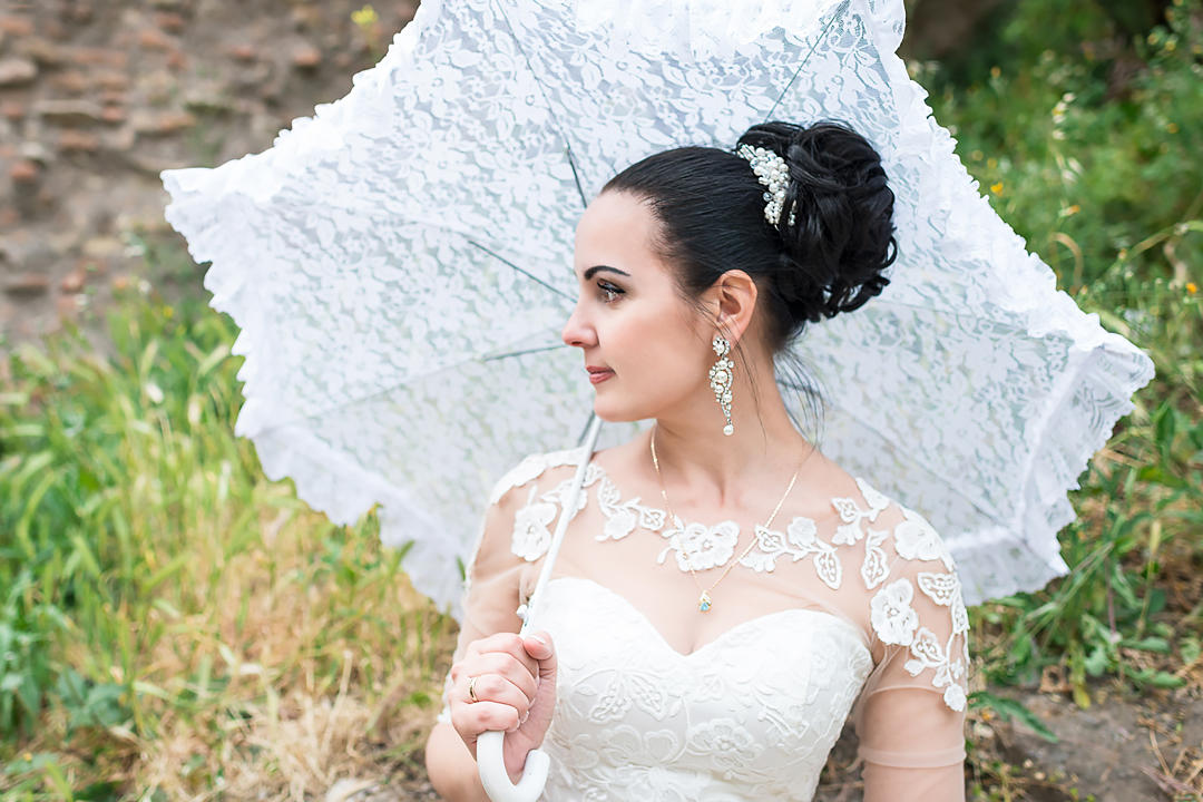 bride portrait rome