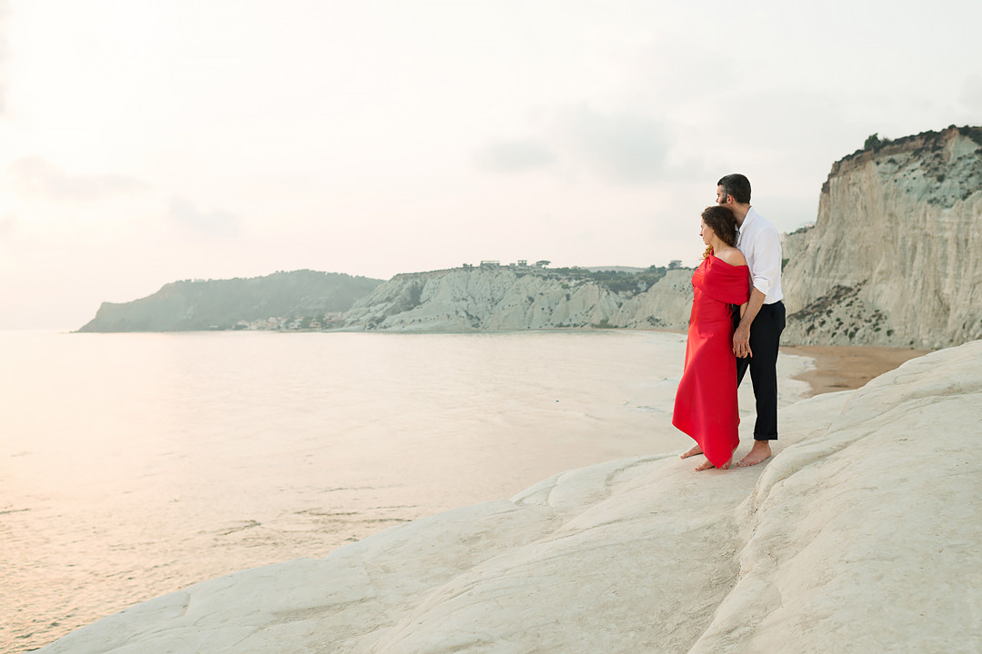 romantic shooting in sicily in italy