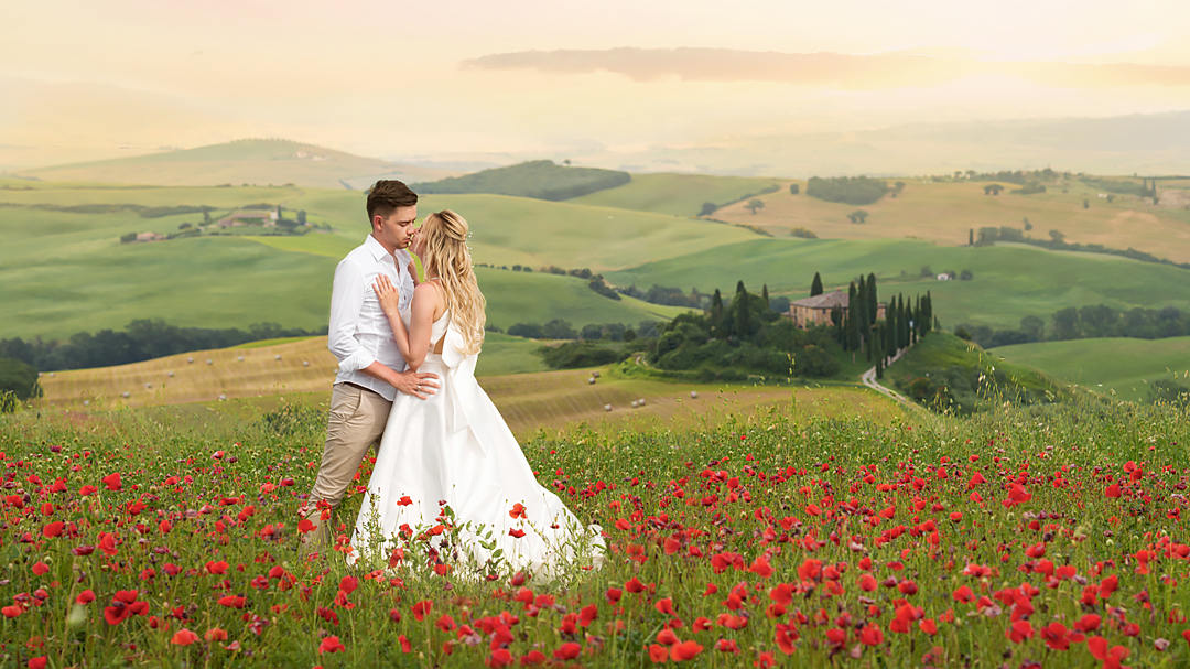 свадебный фотограф в италии тоскана сиена